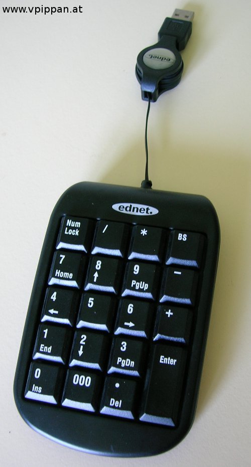Externer USB Nummernblock der Marke ednet