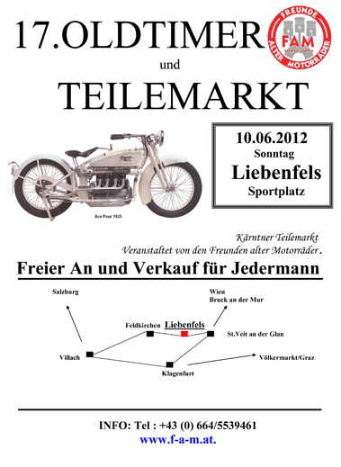 Ausfahrt zum Oldtimer und Teilemarkt