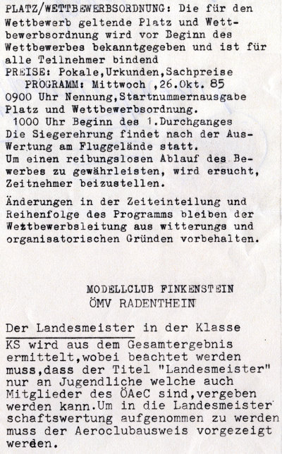 Oktober Pokalfliegen